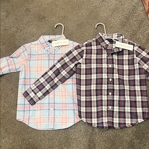 Janie and Jack Boys' Plaid Button-Down Shirts - Blue, Pink & Burgundy